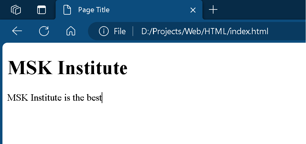 HTML structure